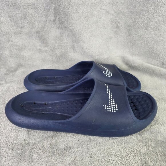 Mens Nike Navy Blue Victori One Shower Slide Sandals w/ White Logo Size 11 - Picture 5 of 7